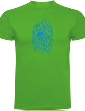 Maglietta A Maniche Corte Mtb Fingerprint Green - Kruskis - FashionsVida