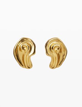Boucles d'oreilles coquillage plaqué or Zalio, U
