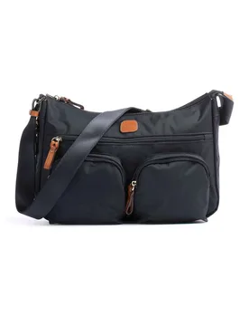 Borsa messenger blu in nylon con tasconi frontali con cerniera - Bric's - FashionsVida