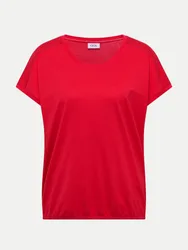 T-Shirt mit Spitzendetails Rot M