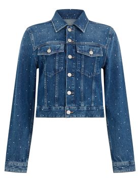 Cropped Jacket with Button-Front Pockets
