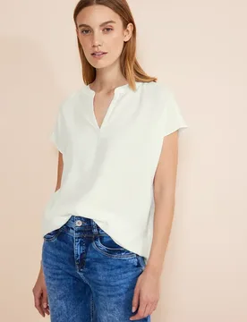 Viskose Blusenshirt female Weiß - Street One - FashionsVida