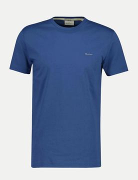 T-Shirt mit Kontrast Logo Blau XL