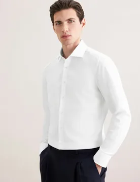 Slim Business Hemd Uni Weiß 36 - Seidensticker - FashionsVida