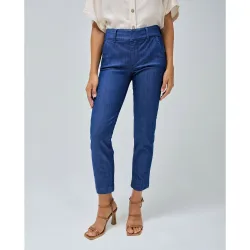 Pantalones pitillo Secret Chino push in cropped slim de mujer