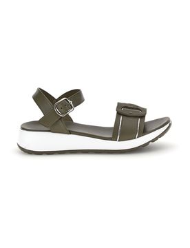 Sandali verde oliva con cinturino regolabile suola comfort Bza2423820 36