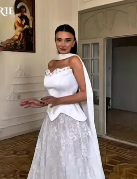 LORIE Lace Wedding Dress Sweetheart Corset A-line Bride Gown Strapless Customized Appiques Corset Bride Dress vestidos de novia - Aliexpress - FashionsVida