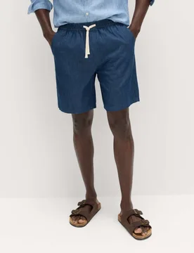 Pure Cotton Corduroy Shorts Denim male - M&S - FashionsVida
