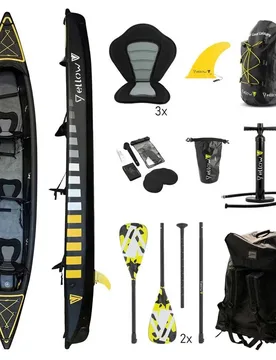 Kayak Gonflable Kayak Black 470 x 85 cm unisex - Yellowv - FashionsVida