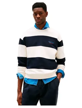 Felpa Monotype Stripe Desert Sky / Ivory Petal 2XL - Tommy hilfiger - FashionsVida