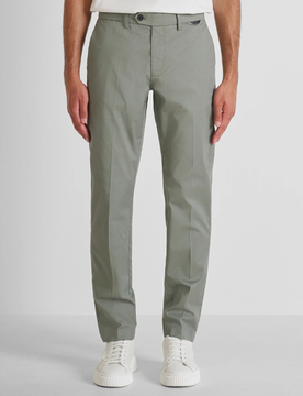 Pantalone slim fit uomo verde agave