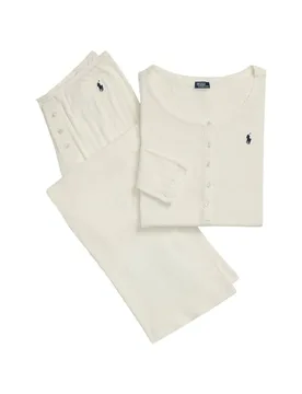 Polo Ensemble de pyjama en maille pointelle de coton - Ralph Lauren - FashionsVida