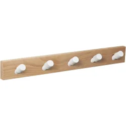 Percha Madera y Madera 5 Colgadores 9403HNBL5