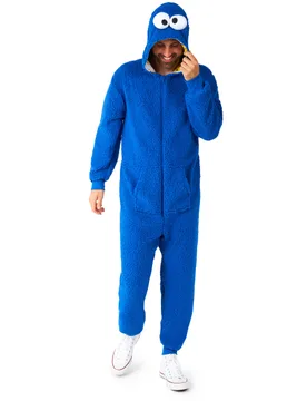 Cookie Monster Sesamstraße Overall für Erwachsene blau - Oppo - FashionsVida