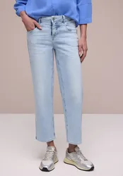Mid Waist Straight Leg Jeans im Casual Fit female Blau