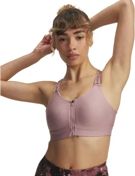 Infinity High Zip 2.0 Damen Sport-BH, pink L D-DD - Under armour - FashionsVida