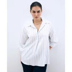 Blusa de mujer raya a contraste